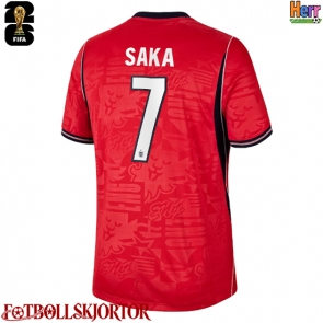 England Bukayo Saka #7 Bortatröja VM 2026 Kortärmad